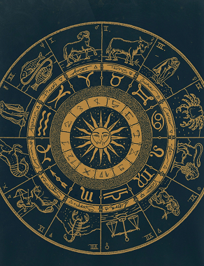 Golden astrology chart