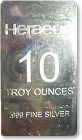 Heraeus Silver Bars