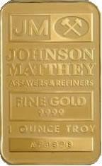 Johnson Matthey Gold Bars